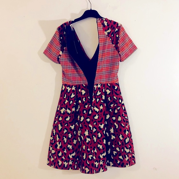 I’m Isola Marras Mixed Pattern Saffron Red Mini Dress - Picture 5 of 16